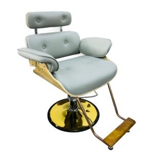 Silla de Barbería Profesional Nordic Wood Gold