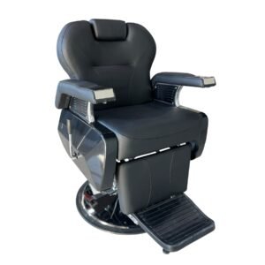 Silla de Barbería Profesional Alpha Negra