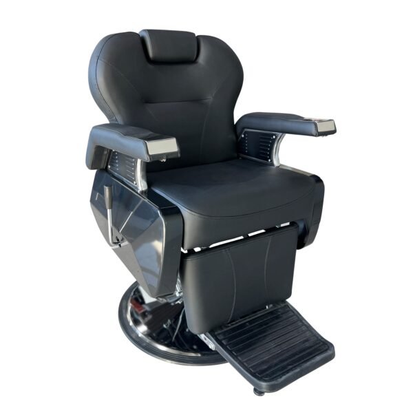 Silla de Barbería Profesional Alpha Negra