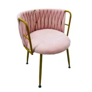 Silla de Espera Boutique Velvet Pink