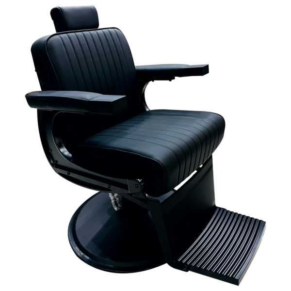 Silla negra para barbería